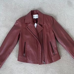 NWT Reiss Brown Leather Jacket
